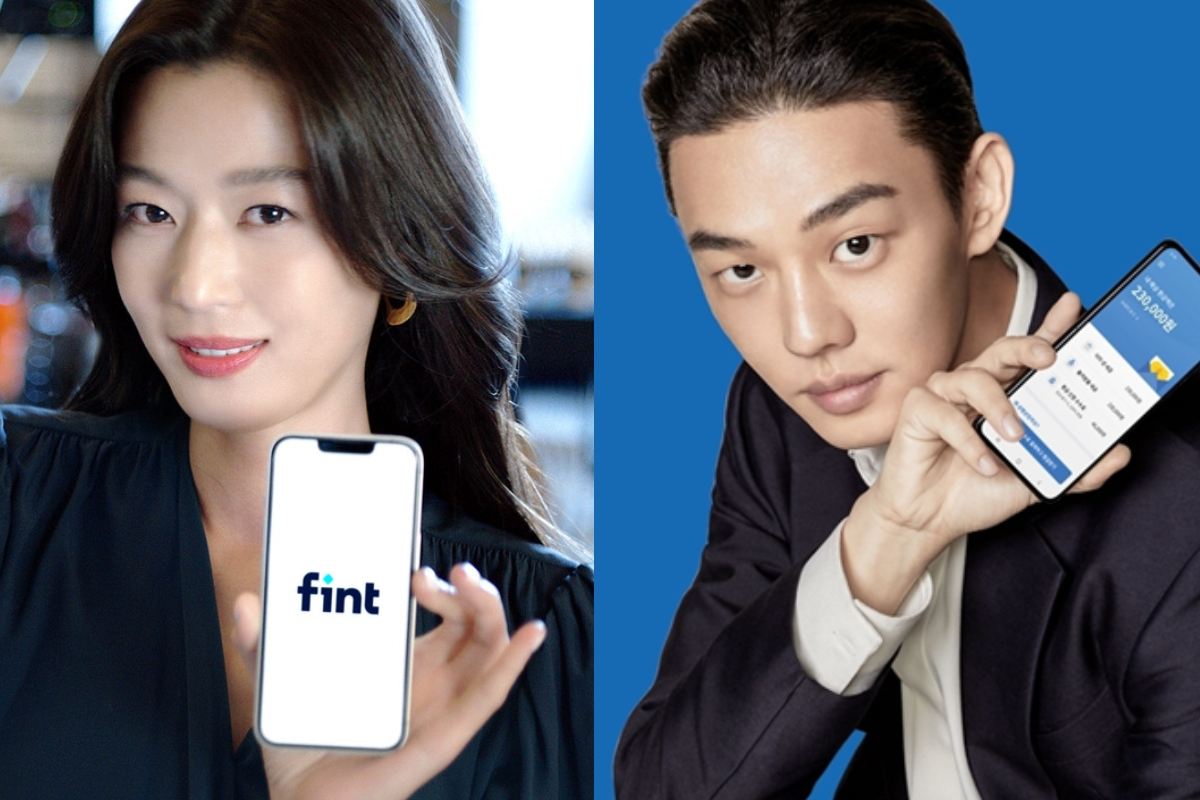 AI 투자 플랫폼 '핀트' 모델 배우 전지현(왼쪽), 세무신고 플랫폼 '삼쩜삼' 모델 배우 유아인(오른쪽) [각사 제공]