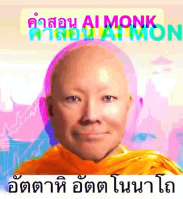 사이 무(Sai Mu)가 만든 가상 스님.