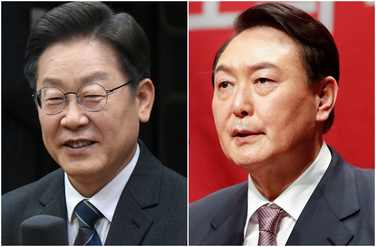 이재명 더불어민주당 대선 후보와 윤석열 국민의힘 대선 후보. [국회사진기자단]