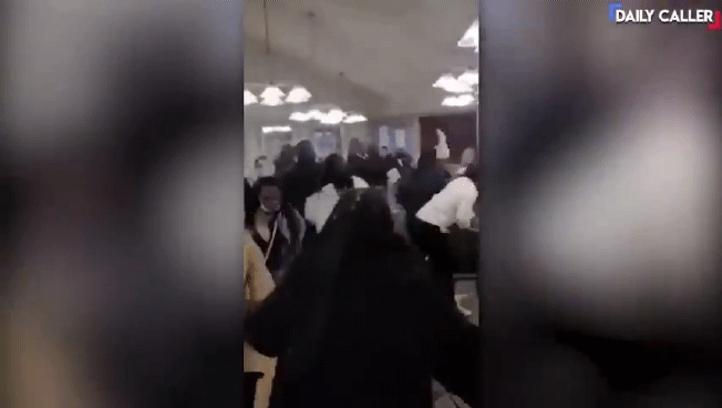 미 펜실베니아주 벤살렘의 '골든 코랄' 레스토랑에서 손님 40여명이 가담한 난투극이 벌어졌다. [유튜브 캡처]