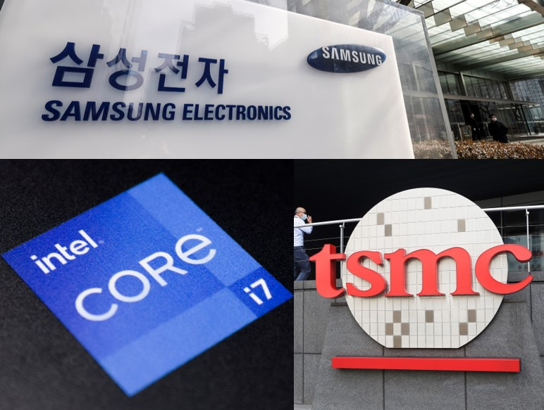 삼성전자와 인텔, TSMC. [연합·AP·로이터]