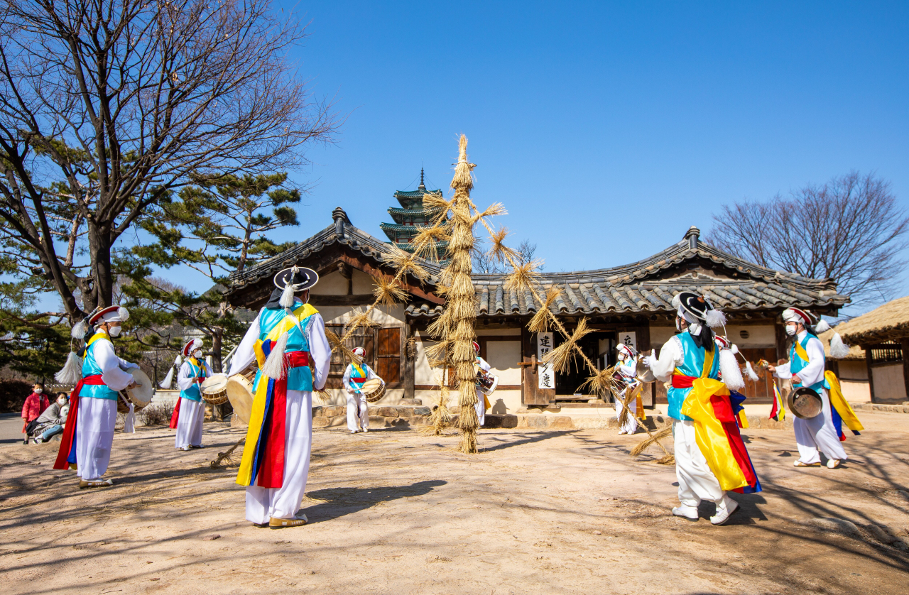 대보름 볏가릿대 세우기