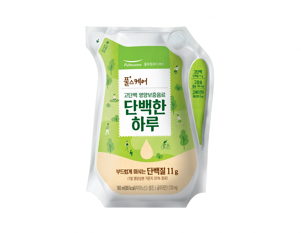풀무원식품은 시니어의 활기차고 건강한 하루를 위한 고단백·고칼슘·고비타민D 영양보충음료 ‘단백한 하루’를 출시했다. [풀무원식품 제공]