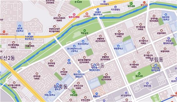 학운공원 위치도.