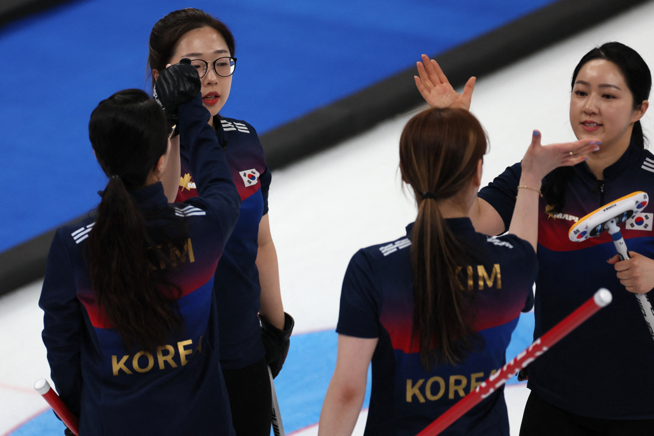 한국 컬링 여자 4인조 대표 팀 킴. [로이터]