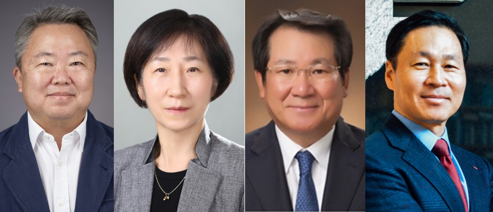 (왼쪽부터)김준성·한화진·김한조 사외이사 후보와 김종훈 감사위원 후보. [삼성전자 제공]