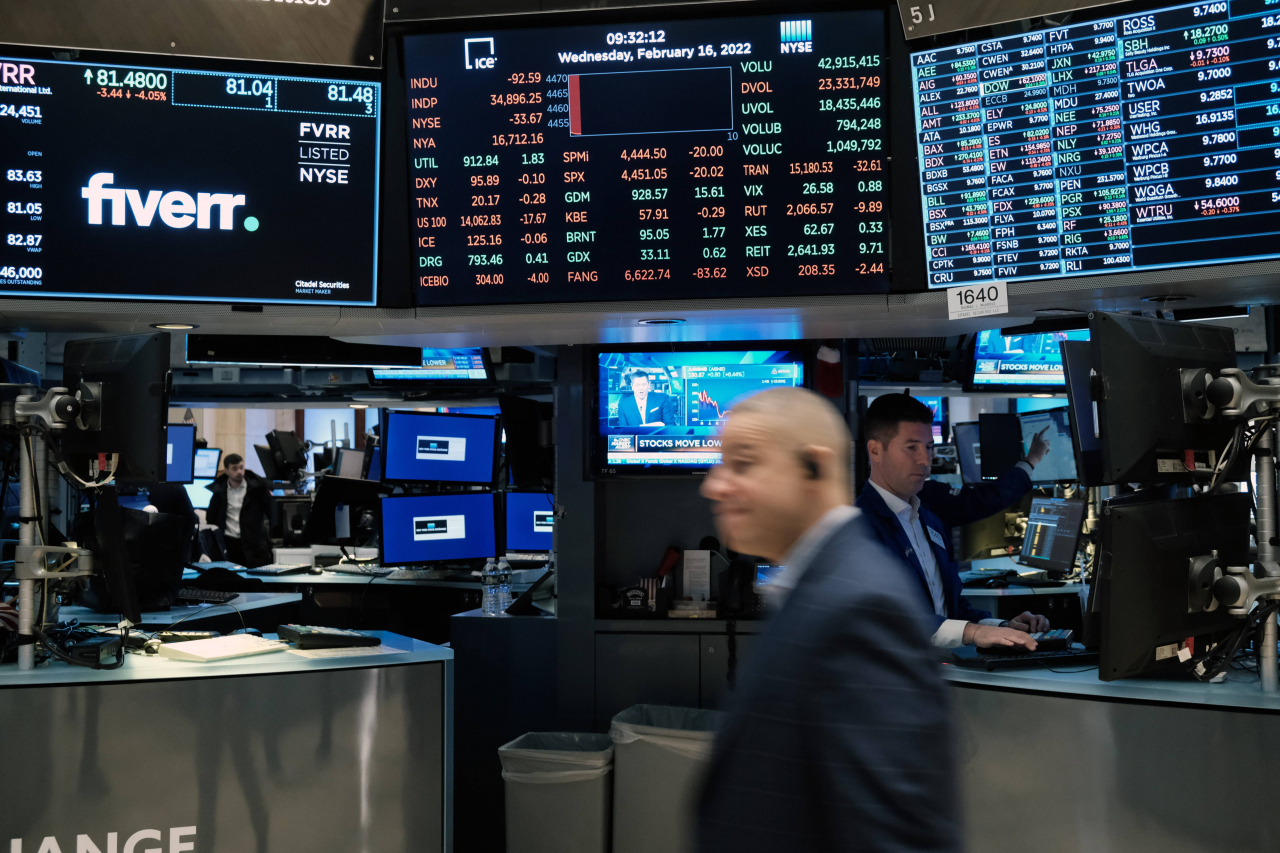 미국 뉴욕증권거래소(NYSE) 내부 모습. [AFP]