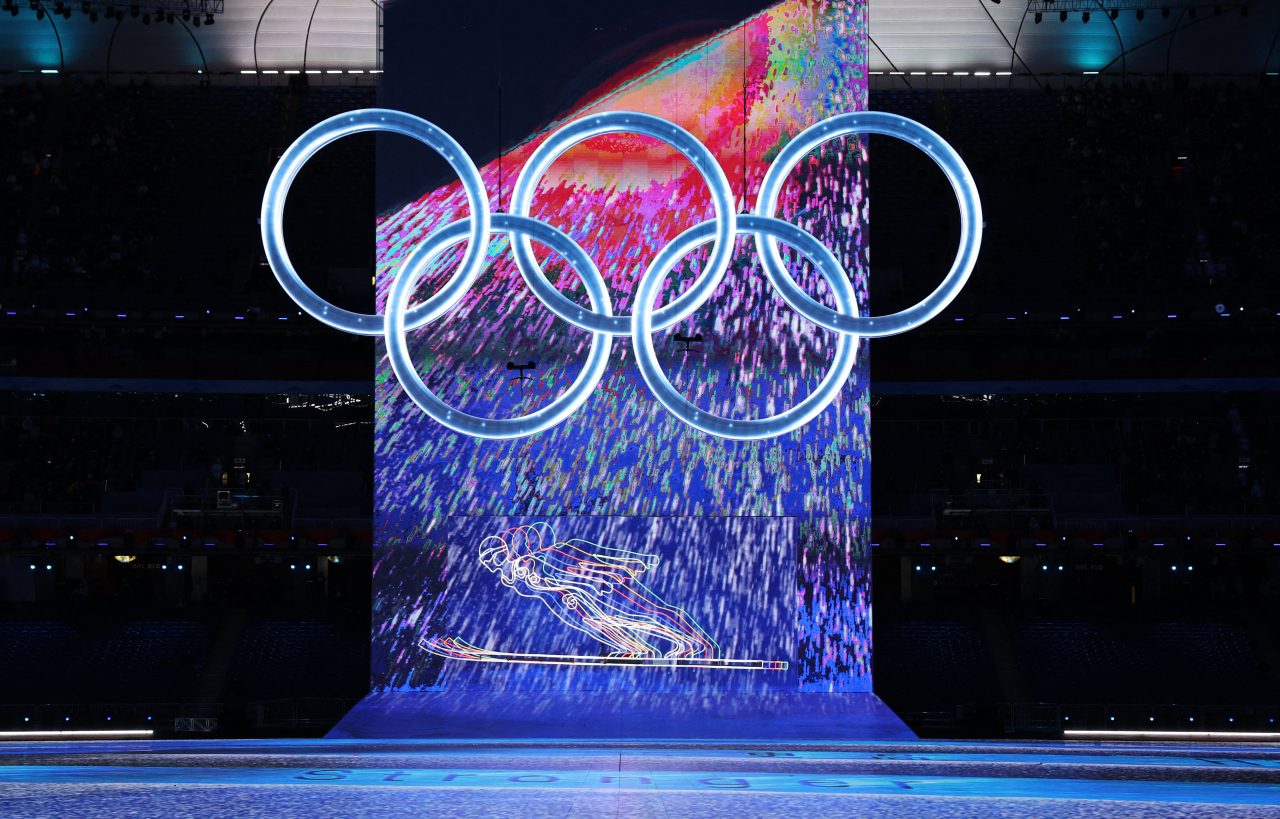 지난 4일 중국 국립경기장에서 열린 2022 베이징 동계올림픽 개막식 장면.[로이터]