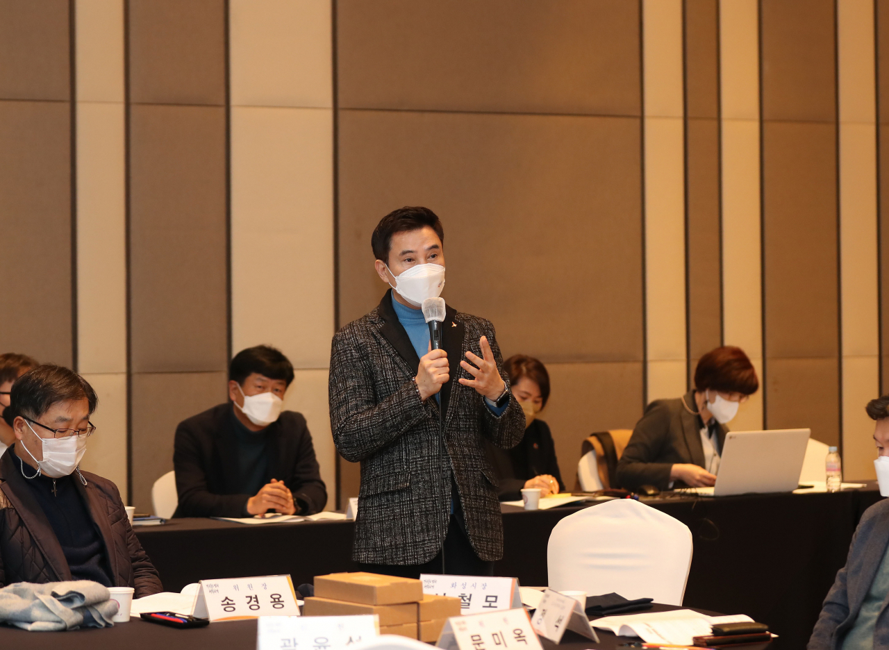 서철모 화성시장이 발언하고있다.[화성시 제공]