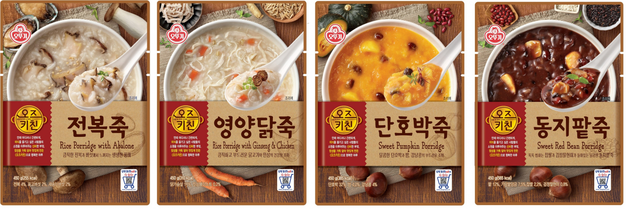 오뚜기가 출시한 ‘오즈키친 파우치죽’ [오뚜기 제공]