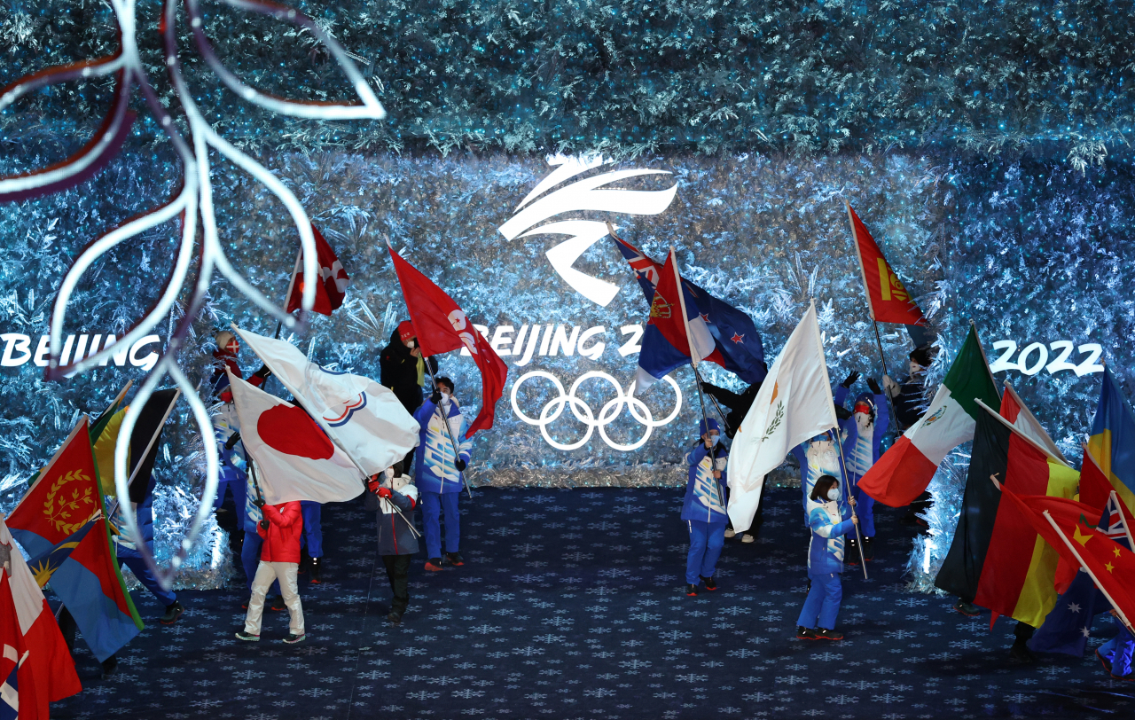 2022 베이징 올림픽 폐회식 장면.[타스]