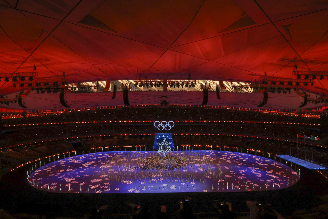 20일 중국 베이징 국립경기장에서 열린 2022 베이징 동계올림픽 폐회식이 마무리 되고 있다. [연합]