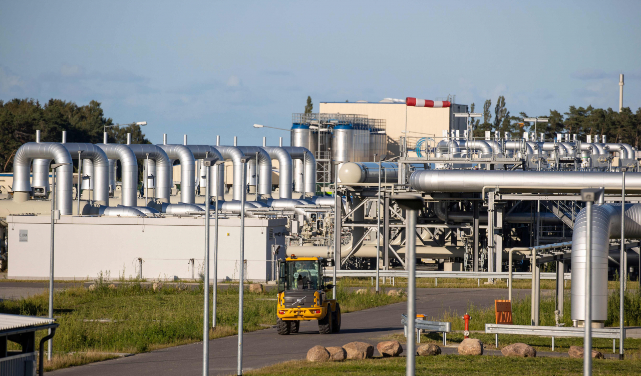 독일 북동부 루브민에 위치한 러시아-독일 직결 가스관 ‘노르트 스트림(Nord Stream)-2’ 관련 시설의 모습. 노르트 스트림-2 사업 중단은 서방의 대(對)러시아 핵심 제재로 꼽힌다. [AFP]
