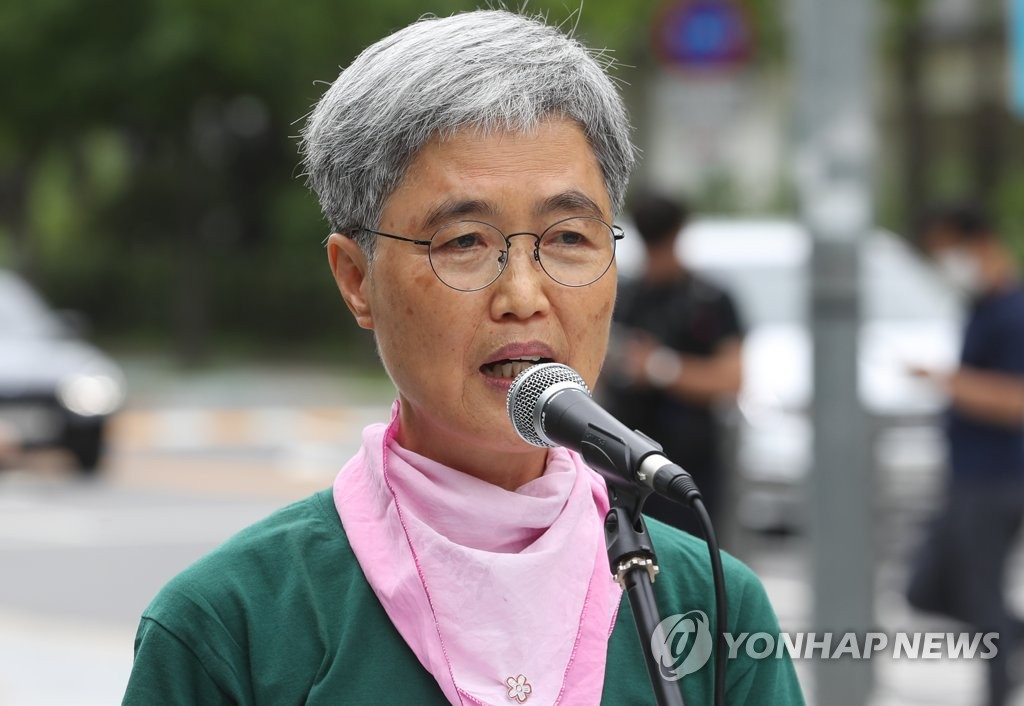 김진숙 민주노총 부산본부 지도위원. [연합]