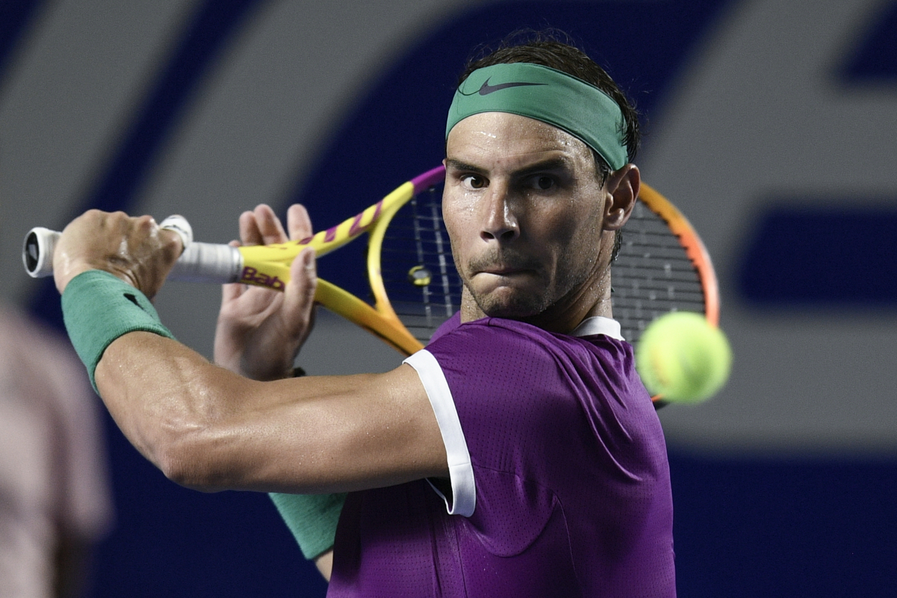 26일 멕시코 아카풀쿠에서 열린 남자 프로 테니스(ATP) 투어 멕시코 오픈 단식 준결승에서 나달 라페엘이 (5위·스페인)이 다닐 메드베데프(2위·러시아)를 상대로 승리했다. [연합]