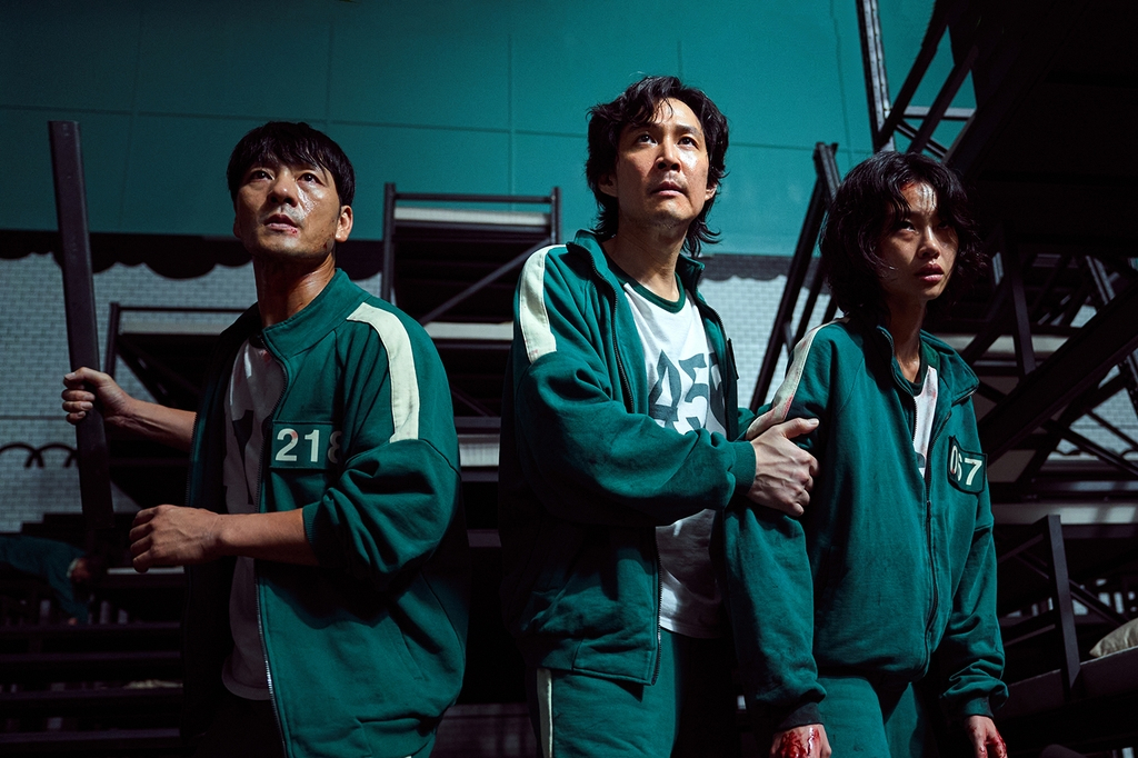 This image provided by Netflix shows a scene from "Squid Game." (Netflix)