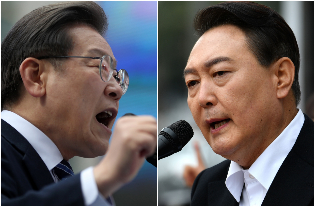 이재명 더불어민주당 대선 후보와 윤석열 국민의힘 대선 후보. [국회사진기자단]