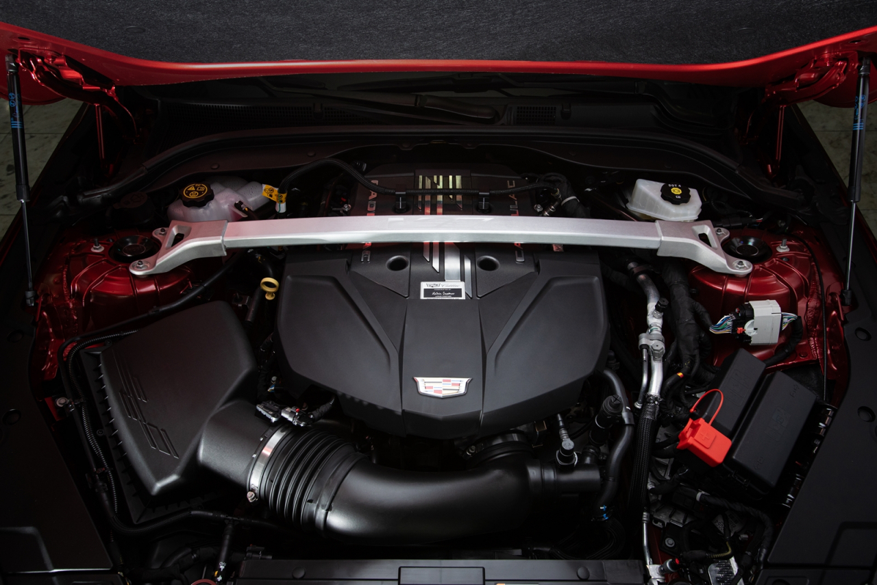 캐딜락 CT5-V 블랙윙 6.2ℓ 핸드 빌트 슈퍼차저 V8 엔진. [캐딜락코리아 제공]