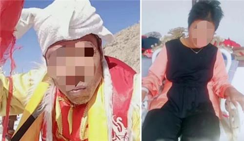 여성 학대 혐의로 체포된 리치펑(왼쪽)과 피해 여성. [소상신보 캡처]