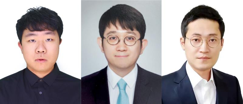 남승현 인하대 신소재공학과 통합과정 대학원생, 이문상·함명관 인하대 신소재공학과 교수〈사진 왼쪽부터〉