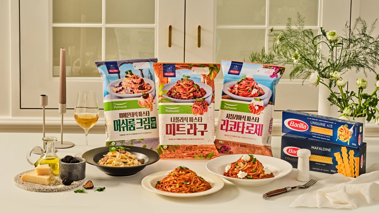 풀무원식품이 7일 이탈리아 파스타 브랜드 '바릴라(Barilla)'와 협업해 프리미엄 파스타 3종을 선보였다. [풀무원식품 제공]