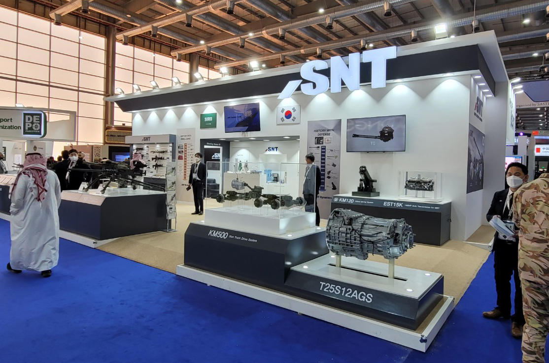 ‘World Defense Show 2022(WDS 2022)’의 SNT 전시장. [SNT 제공]