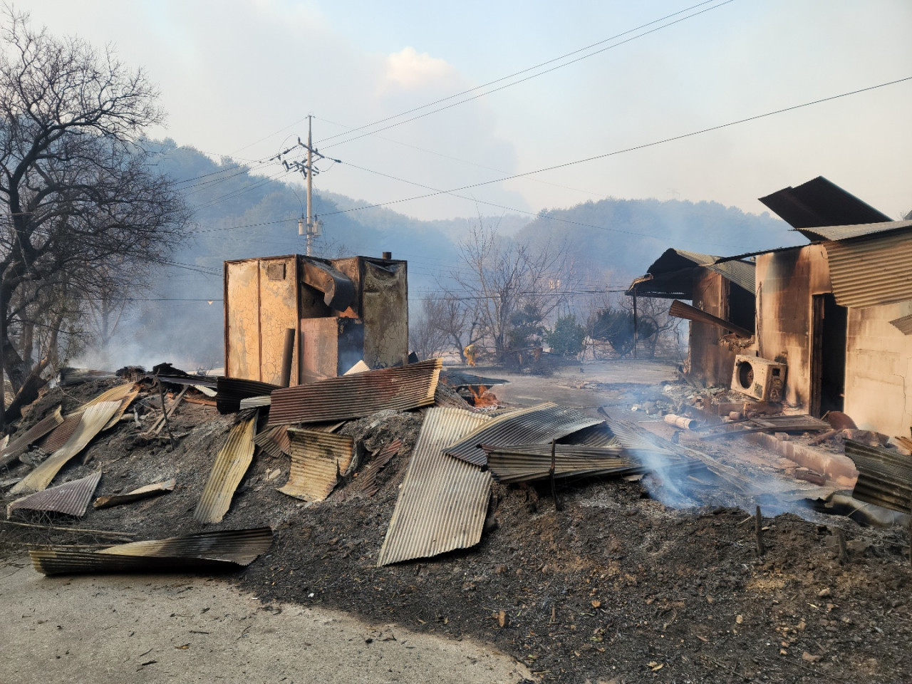 산불로 피해를 입은 주택 모습.[울진군 제공]