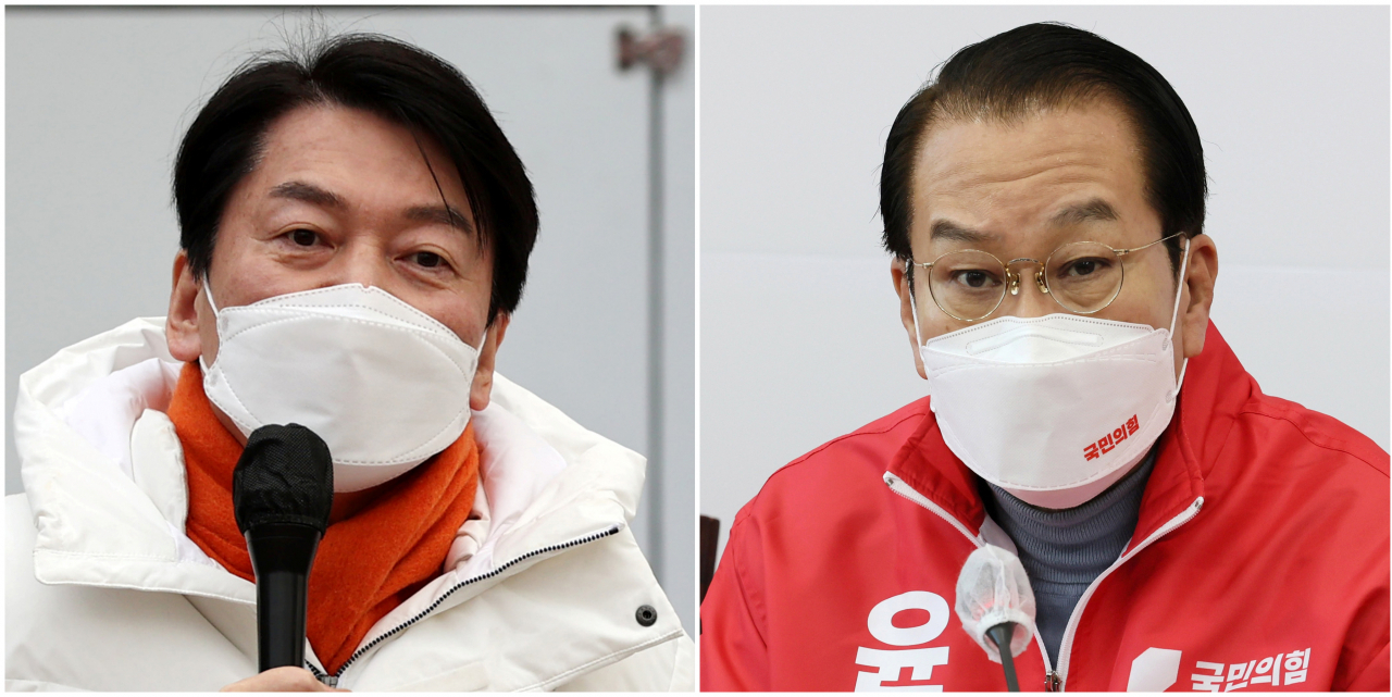 윤석열 대통령 당선인은 13일 제20대 대통령직인수위원장에 국민의당 안철수 대표(왼쪽)를 부위원장에는 4선의 권영세 의원을 임명했다. 연합뉴스