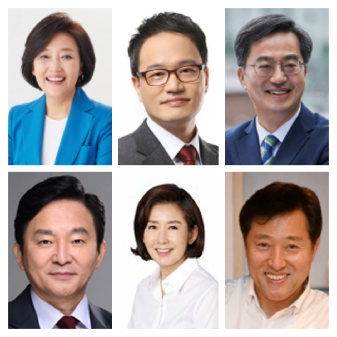 서울시장 출마 후보군. 왼쪽 위부터 시계방향으로 박영선 전 중소벤처기업부 장관, 박주민 더불어민주당 의원, 김동연 전 경제부총리, 오세훈 서울시장, 나경원 전 원내대표, 원희룡 전 제주지사. [헤럴드경제 DB]