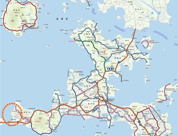 전라남도 신안군 압해읍 송공항 위치도. [신안군 제공]