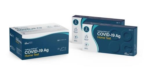 This undated image, provided by South Korean biopharmaceutical company Celltrion Inc., shows its DiaTrust COVID-19 Ag Home Test. (Celltrion Inc.)