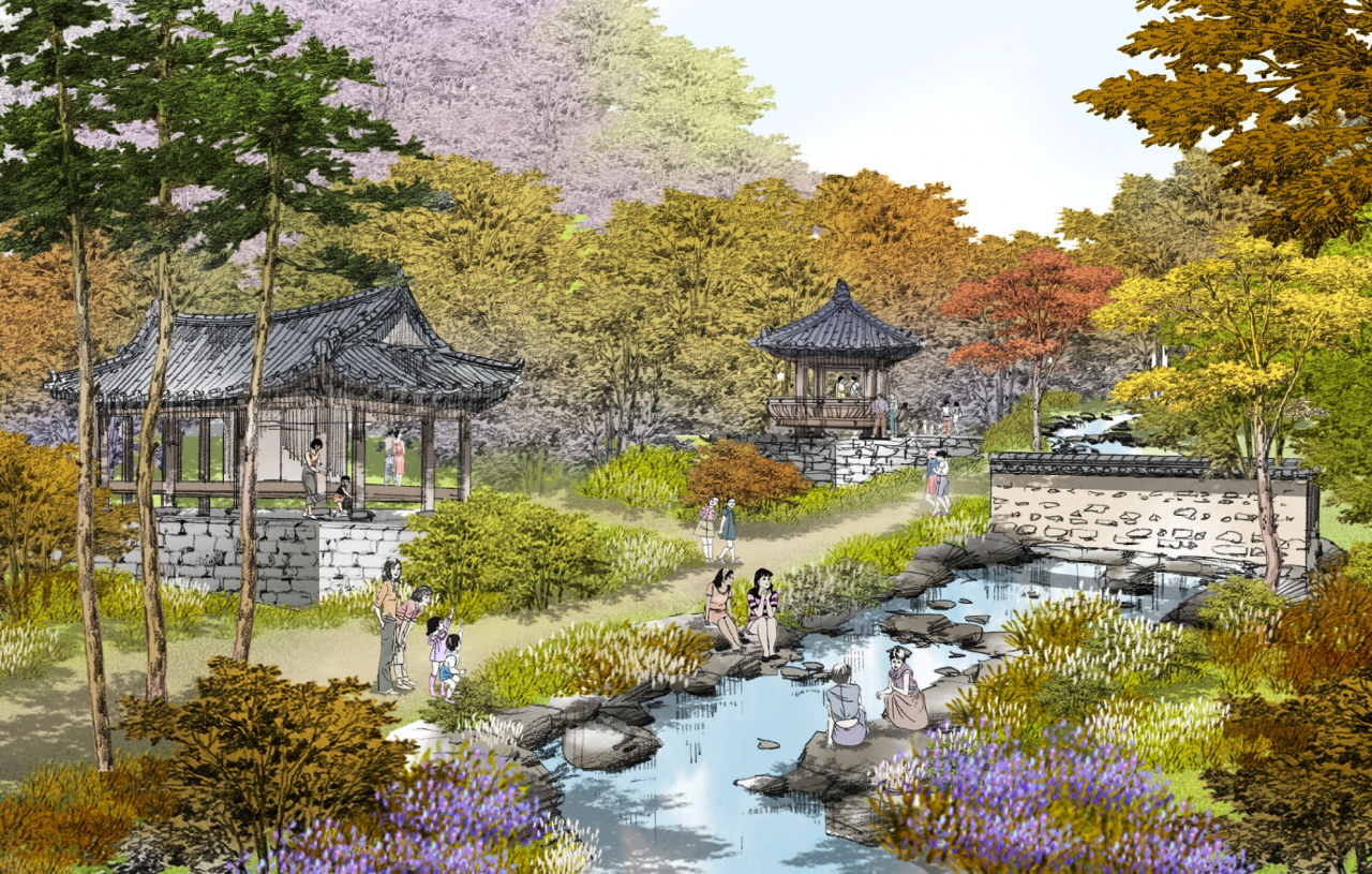 관악산공원 24 프로젝트 중 전통 정원 조감도. [관악구 제공]