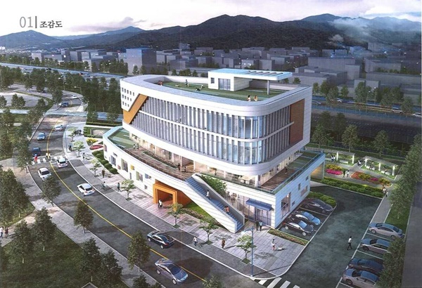순천시 조곡동에 건립 중인 반려동물문화센터 조감도.