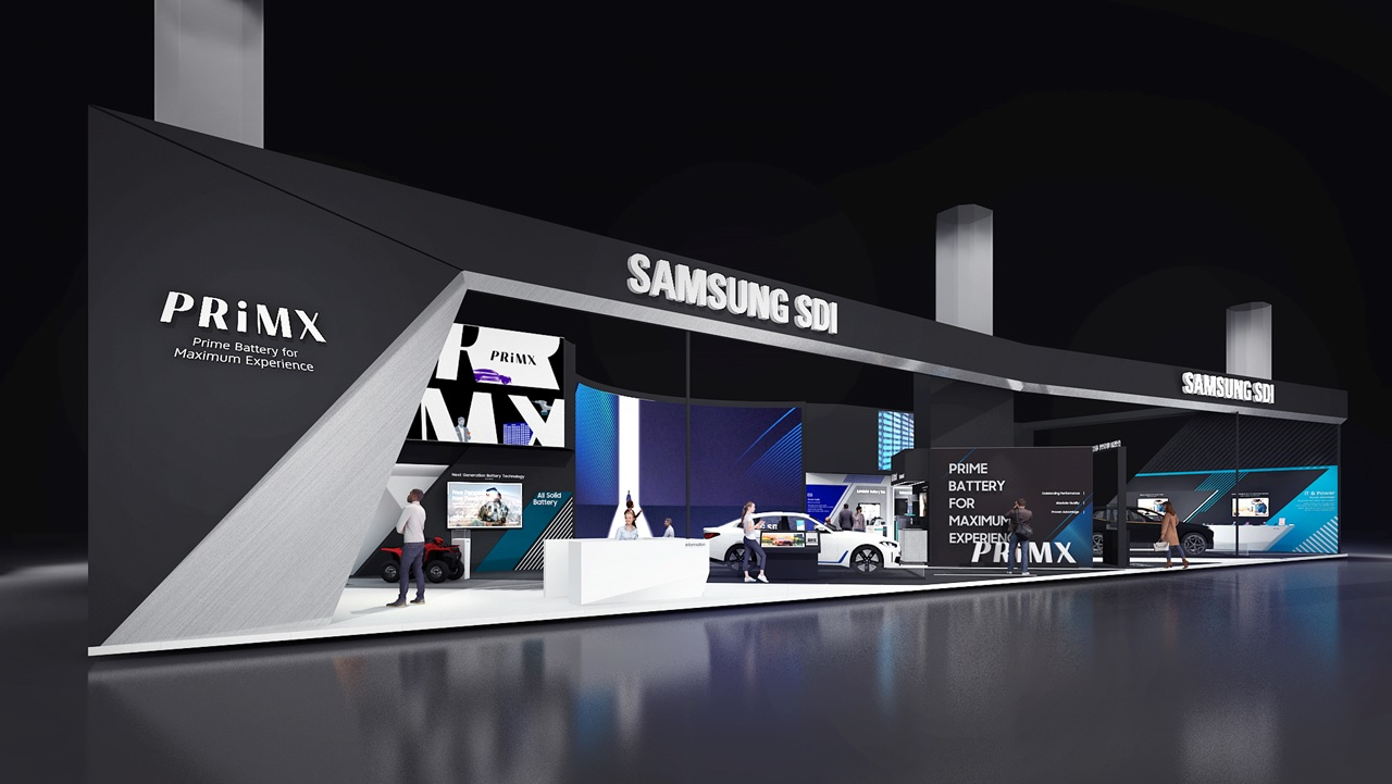 지난 17일 서울 코엑스에서 열린 ‘인터배터리 2022’ 전시회 내 삼성SDI 부스. [삼성SDI 제공]