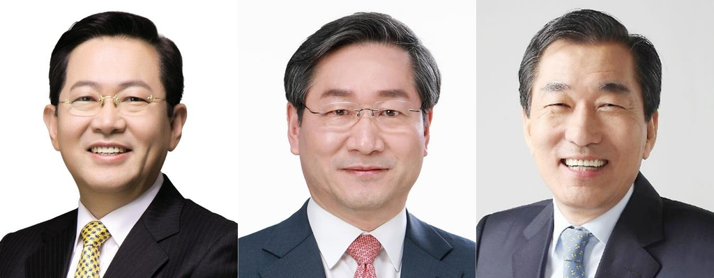 지방선거 출마의지 밝힌 전현직 인천시장. 왼쪽부터 박남춘 시장, 유정복 전 시장, 안상수 전 시장.