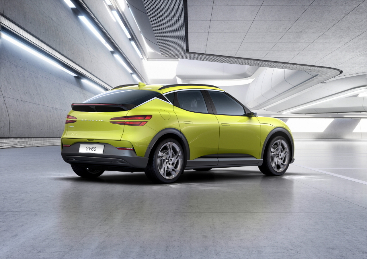 This file photo shows the electric GV60 SUV built on the E-GMP platform. (Hyundai Motor)