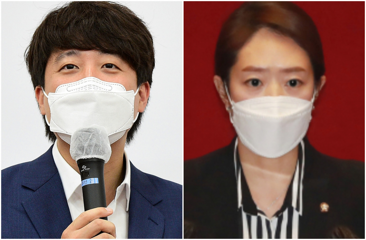 이준석 국민의힘 대표-고민정 더불어민주당 의원. [연합]