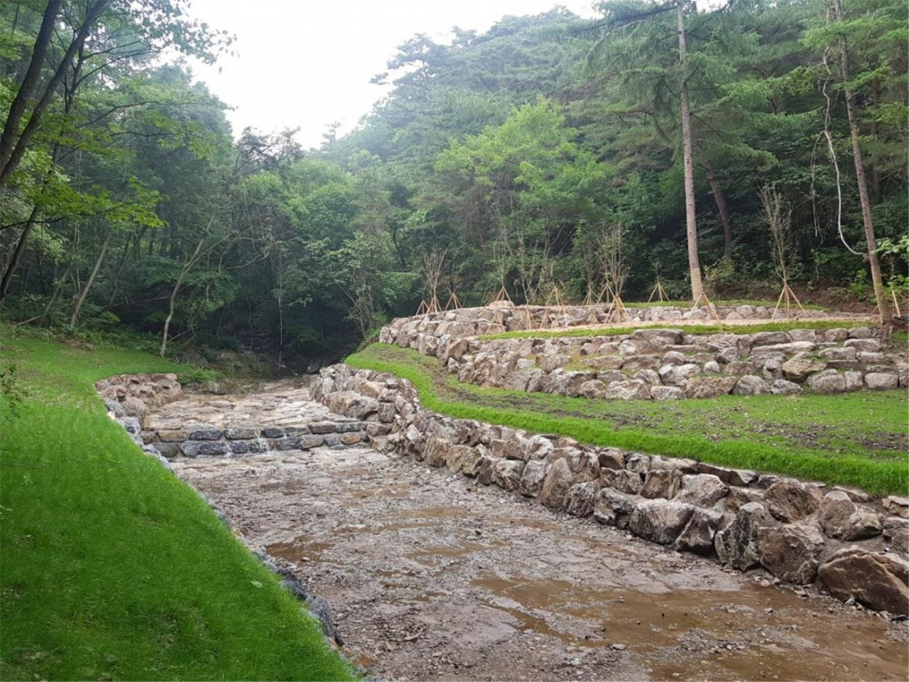 충북도가 추진중인 산사태 방지를 위한 ‘사방사업’ 계류보전지 전경