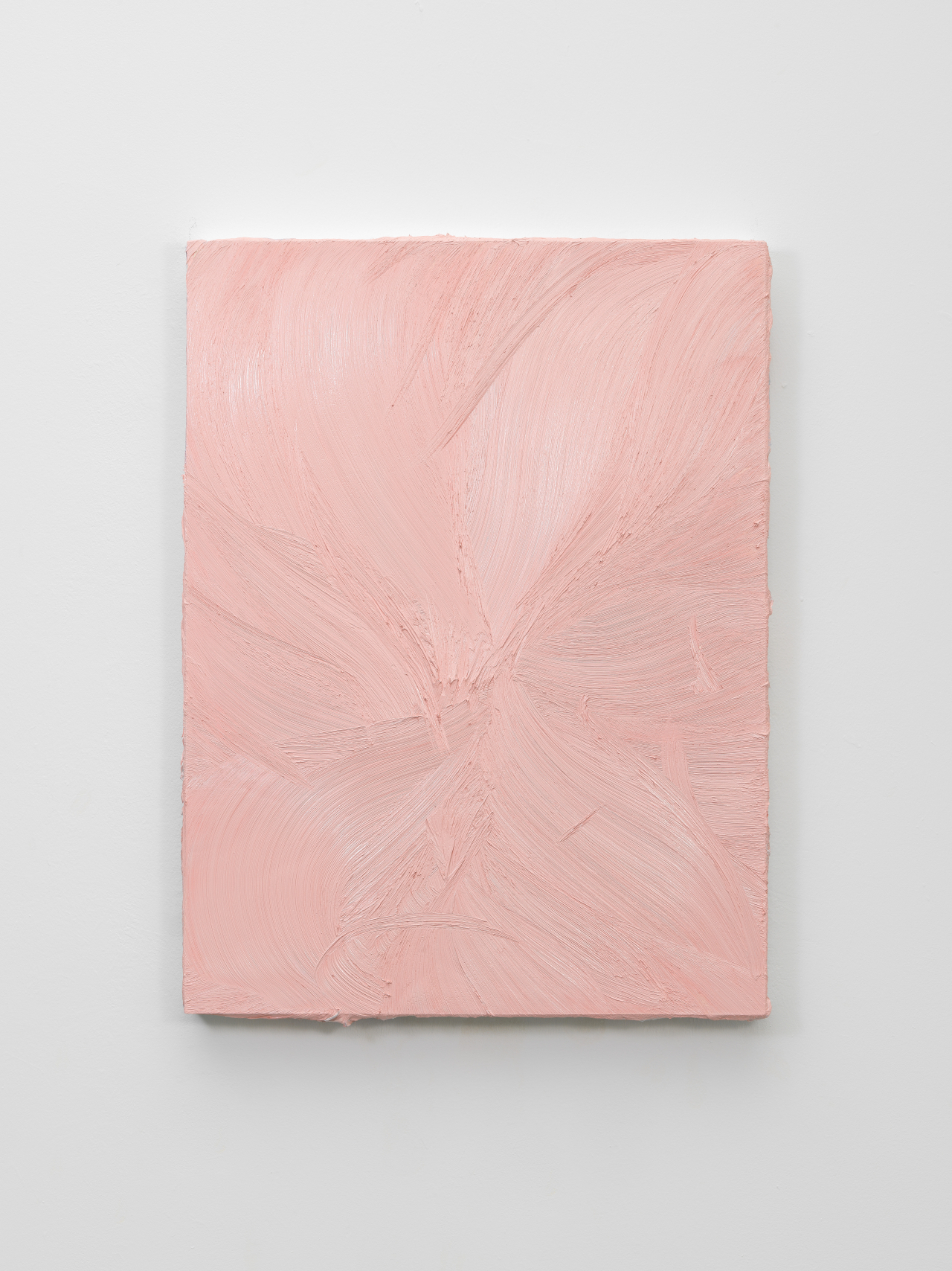 제이슨 마틴(Jason Martin, b. 1970)의 개인전 ‘수렴(Convergence)’에서 선보인 ‘무제(Untitled) (Mixed white/Coral orange)’(2021)가 우크라이나 구호 기금 마련 전시에 나온다. 이 작품은 이충희 농구협회부회장와 배우 최란 부부 소장으로 이번 전시를 위해 기부했다. [타테우스로팍 제공]
