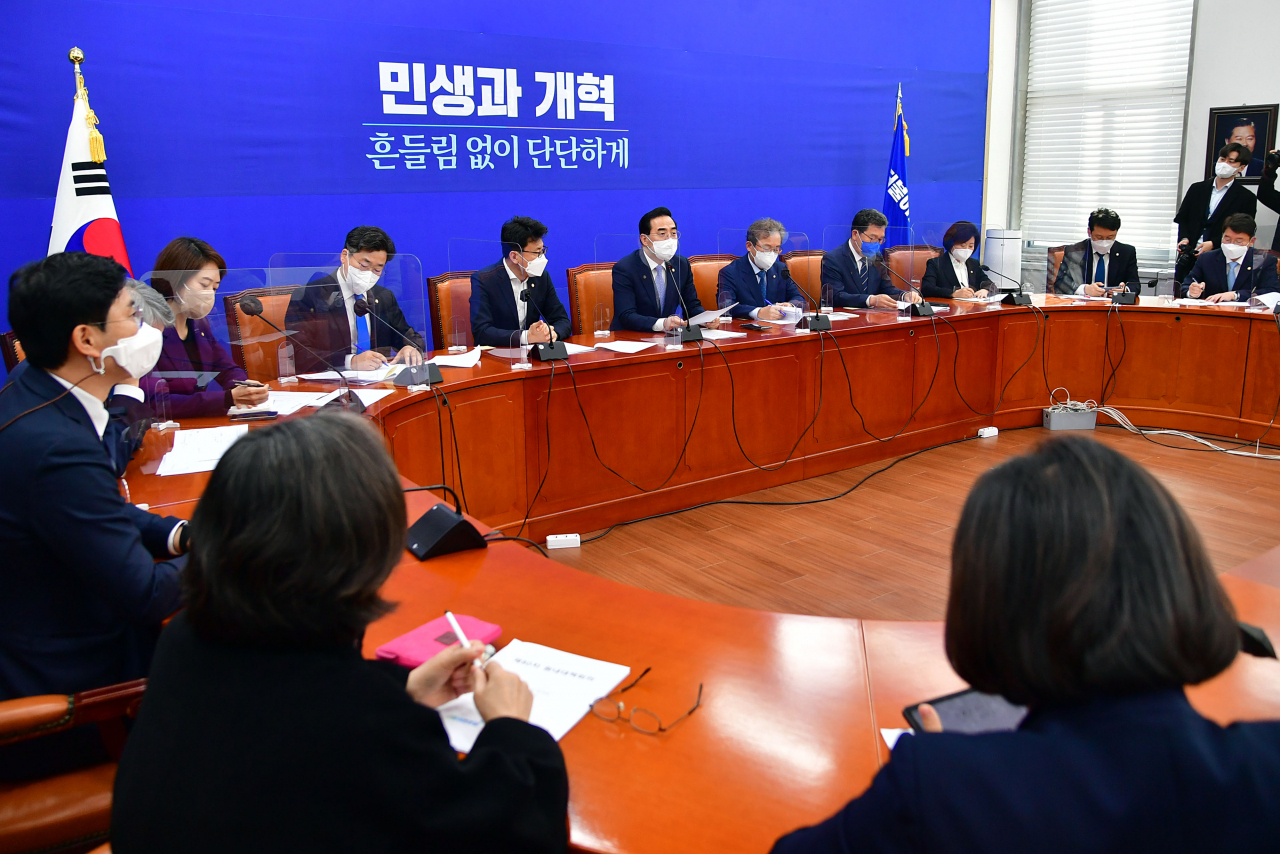 더불어민주당 원내대책회의 [연합]