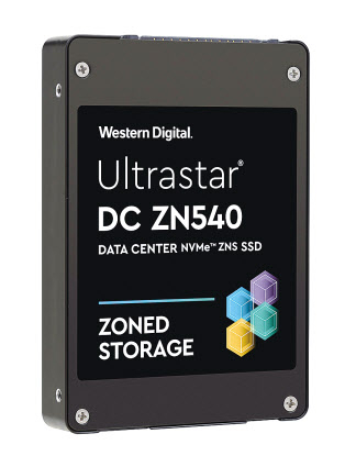 삼성전자(위쪽)와 웨스턴디지털이 개발한 ZNS SSD