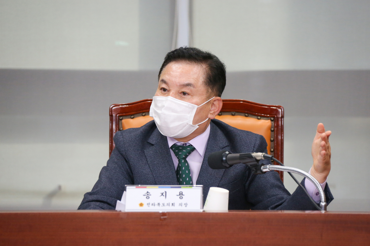 송지용 전북도의회 의장. [전북도의회 홈페이지 캡처]