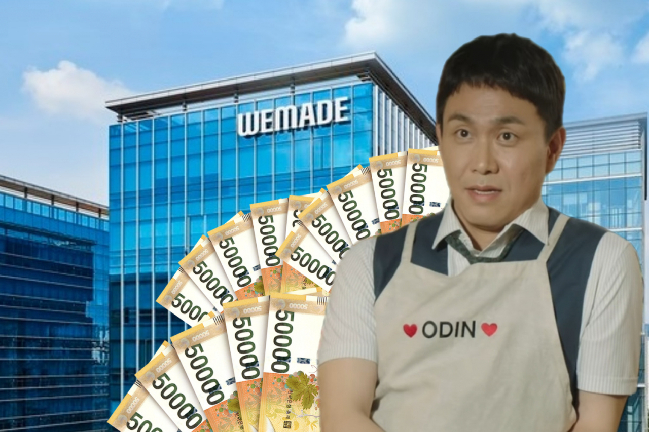 위메이드 사옥과 게임 '오딘' 광고 영상 중 일부. [위메이드, 카카오게임즈 유튜브]