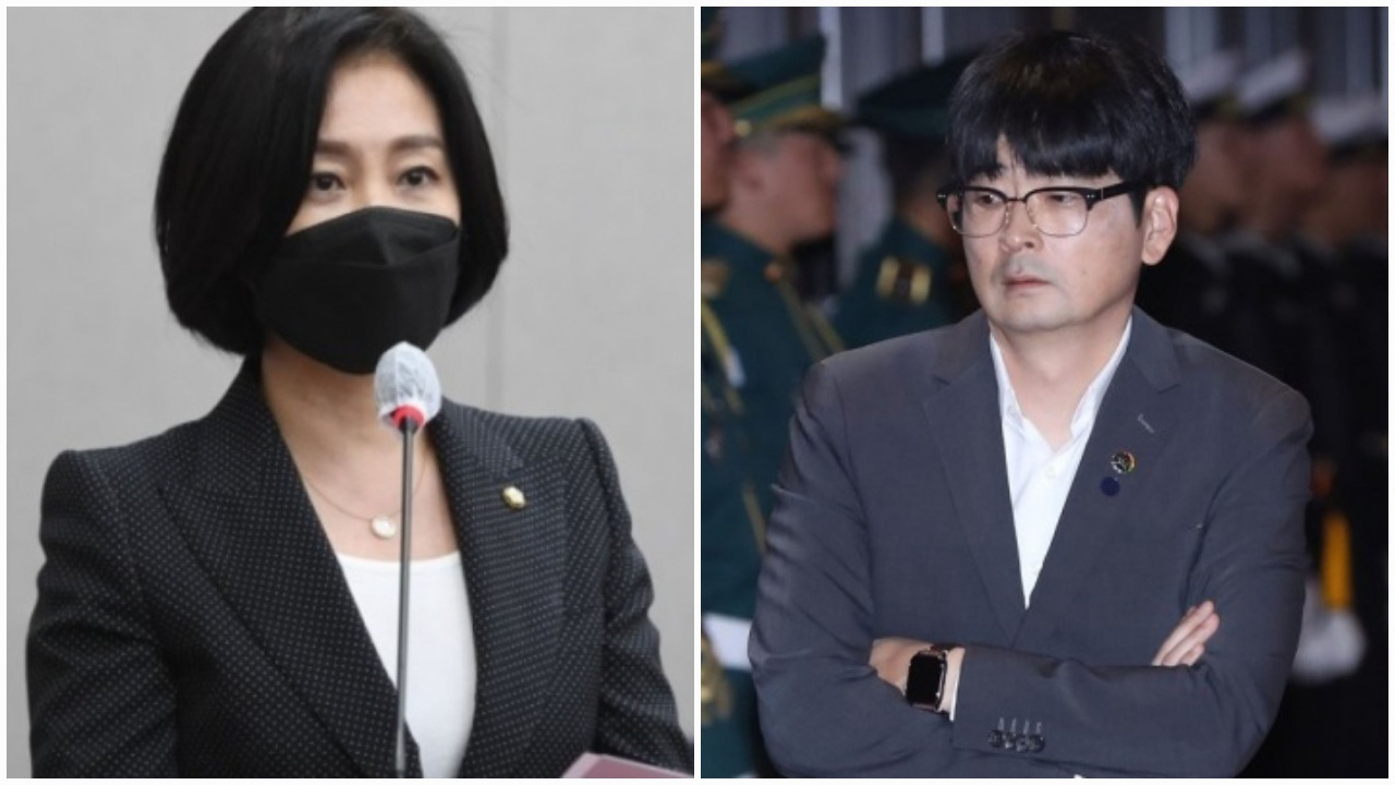 허은아 국민의힘 의원(좌)과 탁현민 청와대 의전비서관. [연합]