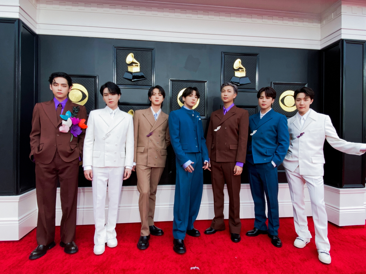 그룹 방탄소년단이 제64회 그래미 어워즈에 ‘베스트 팝 듀오/그룹 퍼포먼스(BEST POP DUO/GROUP PERFORMANCE)’ 부문 후보에 올라 레드카펫을 밟았다. [빅히트뮤직 제공]