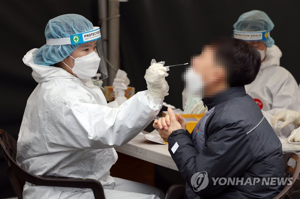 코로나19 검체 검사. [연합]