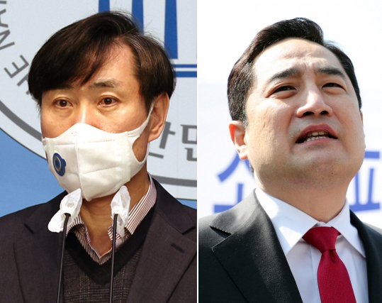 하태경 국민의힘 의원(왼쪽), 강용석 변호사. [연합]