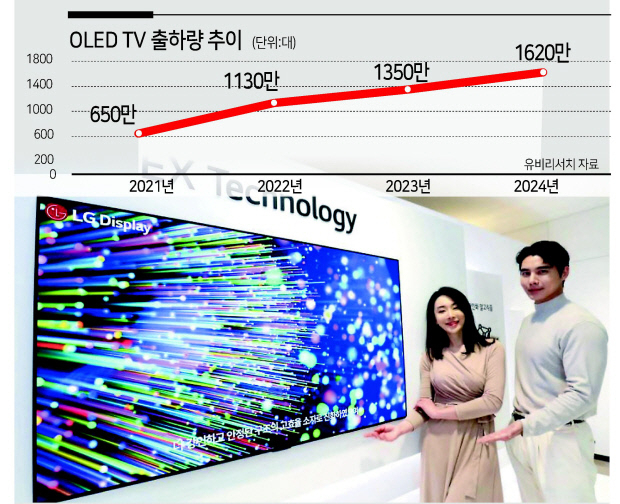 LG디스플레이의 신제품 ‘OLED.EX’. [LG디스플레이 제공]