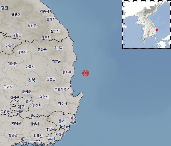 지진 발생위치.[기상청 제공]