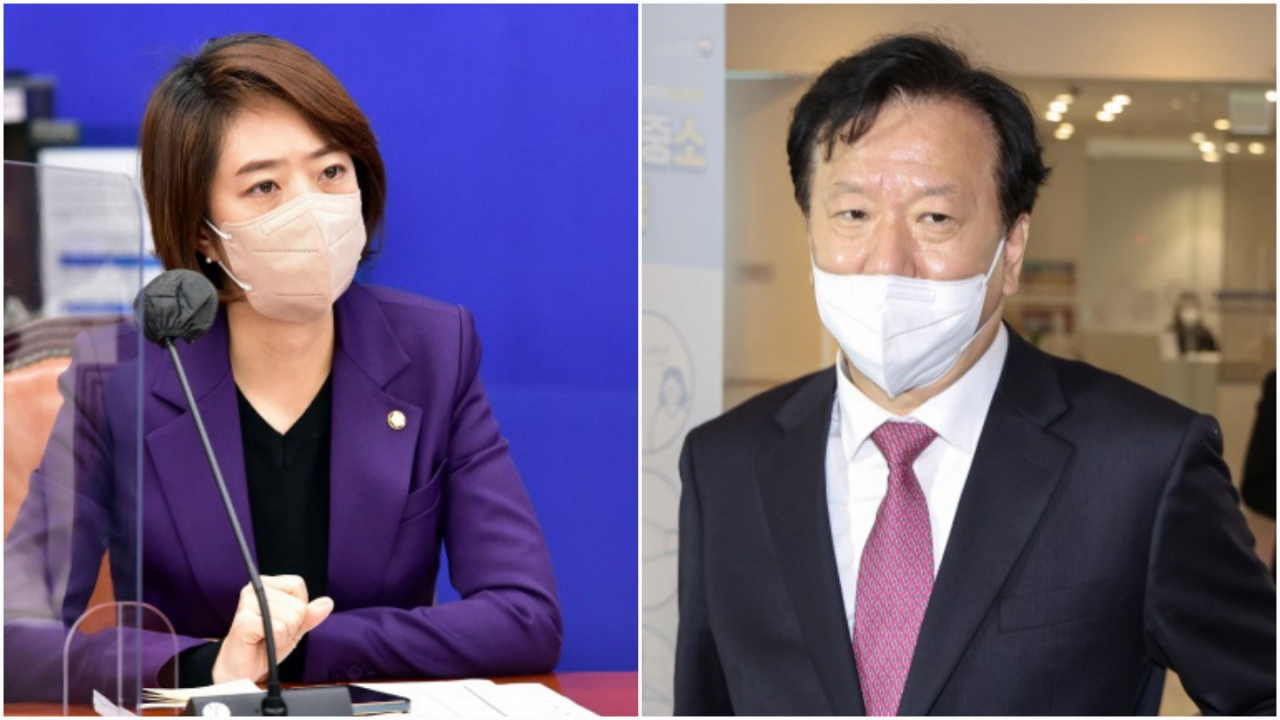 고민정 더불어민주당 의원(좌)과 정호영 보건복지부 장관 후보자. [연합]